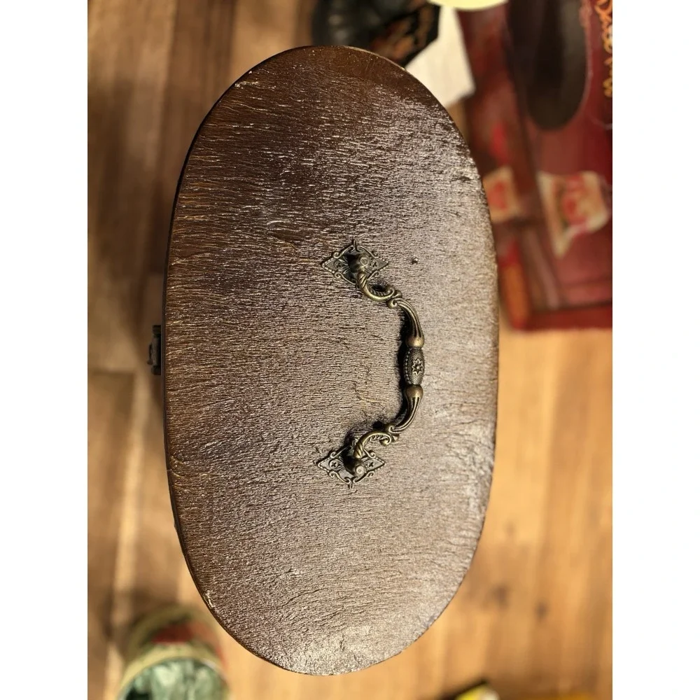 Dale Tiffany Hand Painted RoseBell Lamp Gift Set Candle Holder Wooden Jewelry Bo - Picture 6 of 16